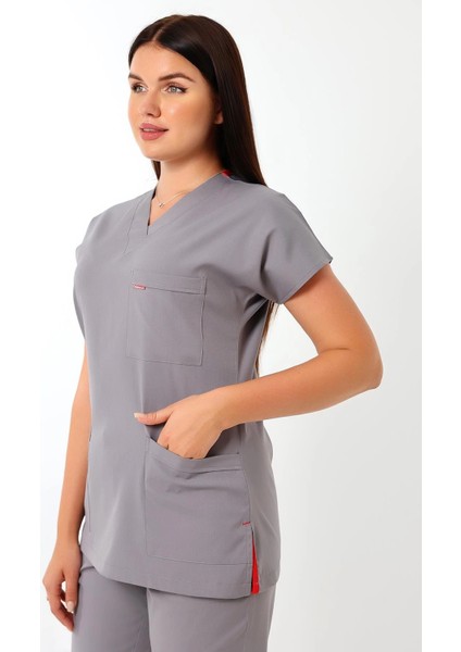 Bflex Unisex Likralı Yarasa Kol Tek Üst - 6406 Gri