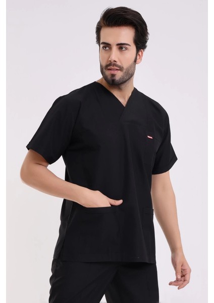 Zarf Yaka Erkek Likralı Tek Üst - 6403 Siyah fırsatları