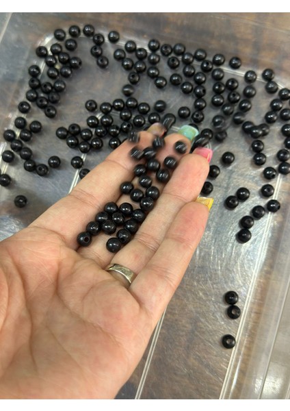 Siyah Plastik Boncuk Set 0,5 mm 25 gr modelleri