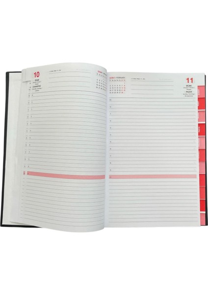 Suni Deri Seperatörlü Günlük Ajanda 17*24 modelleri
