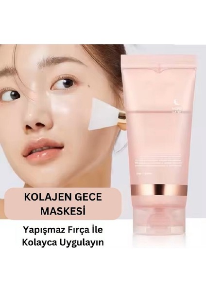 2 Adet Soyulabilen Kolajen Yüz Maskesi 75ML Collagen Night Soyulabilir Gece Maskesi Nemlendirme fırsatları
