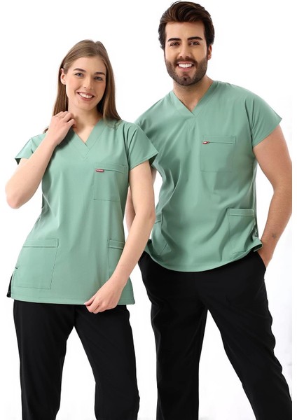 Bflex Unisex Likralı Yarasa Kol Tek Üst - 6428 Çağla Yeşili