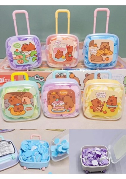 Capybara Figürlü Mini El Sabunu | Bavul Tasarımlı Tek Kullanımlık Köpük Sabun – Hijyenik & Pratik