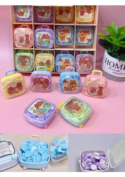 Capybara Figürlü Mini El Sabunu | Bavul Tasarımlı Tek Kullanımlık Köpük Sabun – Hijyenik & Pratik modelleri