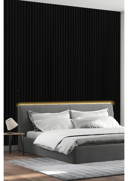 Mdf Ahşap Akustik Duvar Paneli 100X275 cm - Siyah fırsatları