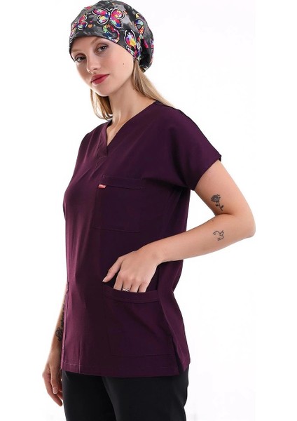 Bflex Unisex Likralı Yarasa Kol Tek Üst - 6409 Mürdüm indirimleri