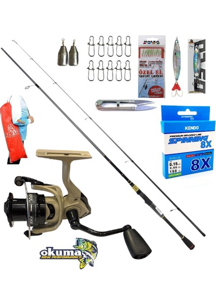 Okuma Outrax 4000 274CM 10-35GR Daiwa Rs Karbon Spin Olta Takımı Seti