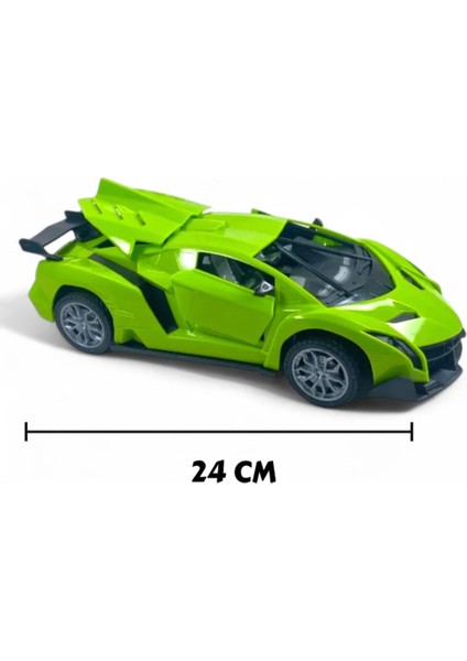 Vardem Uzaktan Kumandalı Şarjlı ve Işıklı 1:18 Full Fonksiyon Kapı ve Motor Kapağı Açık Spor Araba