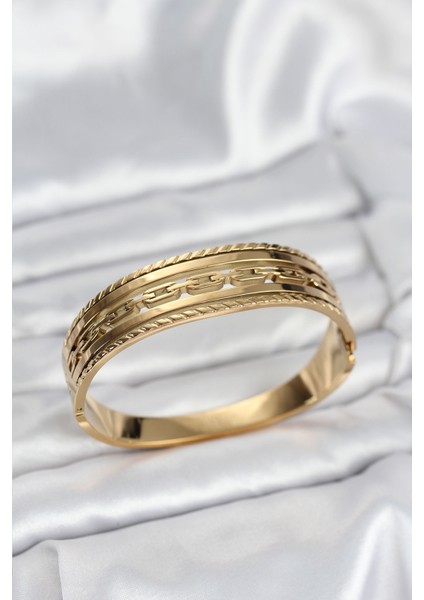 Gold Renk Vintage Model Kadın Kelepçe Bileklik - EBJ251025W38287
