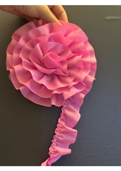 Pembe Çiçek Arma Dikiş Aksesuarı 16 cm fiyatları