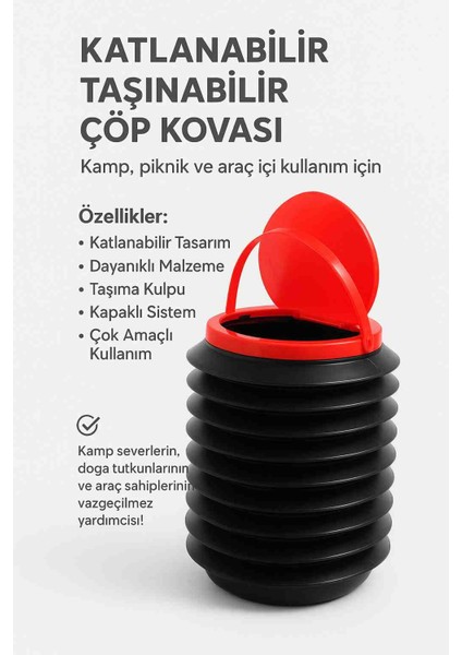 Kamp Karavan Araç Portatif Katlanabilir Plastik Çöp Kovası Çok Amaçlı modelleri
