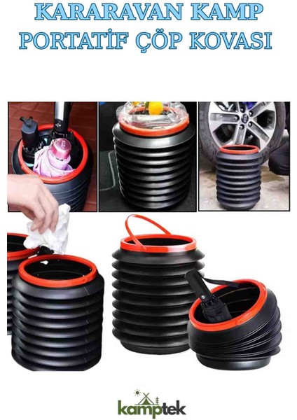 Kamp Karavan Araç Portatif Katlanabilir Plastik Çöp Kovası Çok Amaçlı fırsatları