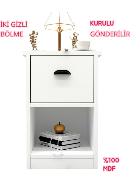 Iki Gizli Bölmeli Mdf Komodin,kurulu Gönderilir,montaja Gerek Yok modelleri