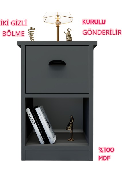 Iki Gizli Bölmeli Mdf Komodin,kurulu Gönderilir,montaja Gerek Yok modelleri