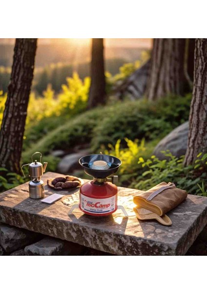 Doğa Kamp Ocağı Set Kolay Taşınabilir Denge Aparatlı Çakmak Gazı Hediyeli