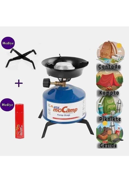 Doğa Kamp Ocağı Set Kolay Taşınabilir Denge Aparatlı Çakmak Gazı Hediyeli fırsatları