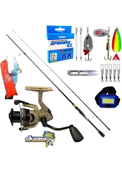 Okuma Outrax 4000 274CM 10-35GR Daiwa Rs Karbon Turna Spin Olta Takımı Seti