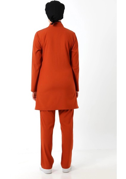 Soft Likralı Tesettür Forma Takım Iki Çıtçıt - 6426 Kiremit fiyatları