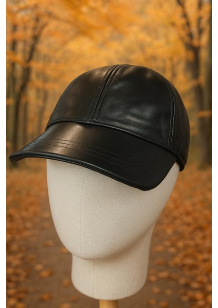 %100 Deri Kışlık Erkek Cap Şapka