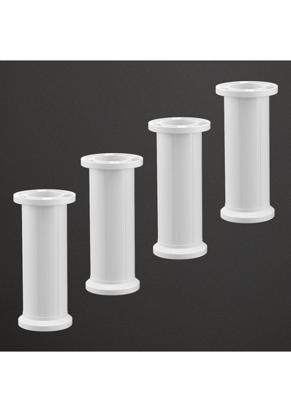 Ayarlanabilir 4 Adet 15 cm Beyaz Plastik Ayak Dolap Mobilya Tezgah Yükseltici Yükseltme Ayağı