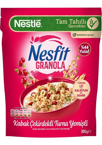 Nesfit Granola Ballı ve Kabak Çekirdekli Turna Yemişli 300 gr 2 Li Paket modelleri