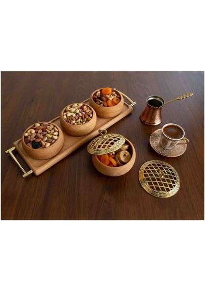 Doğal Meşe Ağacı Ahşap Sunumluk Çerezlik modelleri