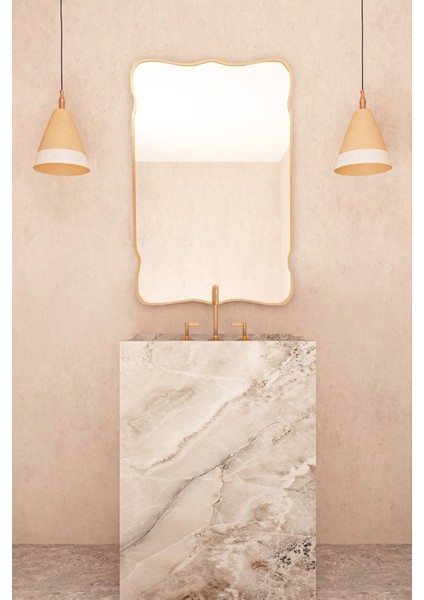 Premium Şık Asimetrik Ayna Ev Dekoru Estetik Duvar Aynası Banyo Aynası modelleri