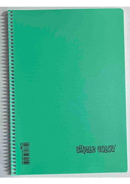 Sıngle Color A4 96 Yaprak Çizgili Pp Kapak Spiralli Defter Turkuaz