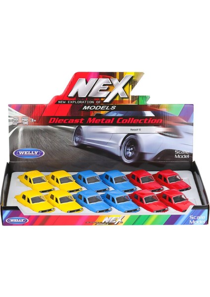 43827 Welly Renault Çek Bırak Araba - 1ADET Stokta Olan Gönderilir Kız Erkek Çocuk Oyuncak Eğitici O