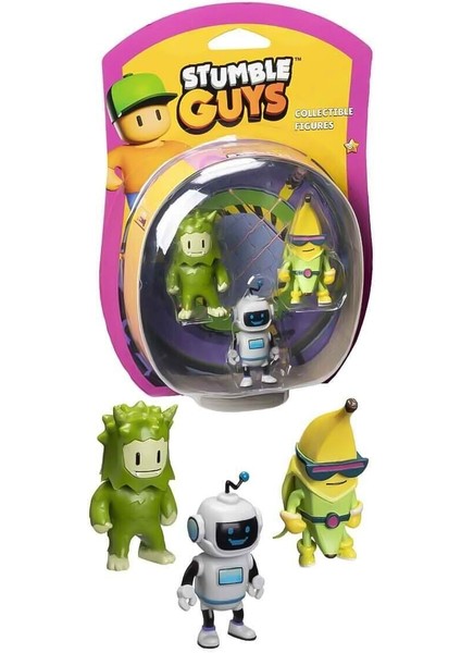 Pmı SG2220 Stumble Guys Figür Seti 3lü -Necotoys Kız Erkek Çocuk Oyuncak Eğitici Oyuncaklar