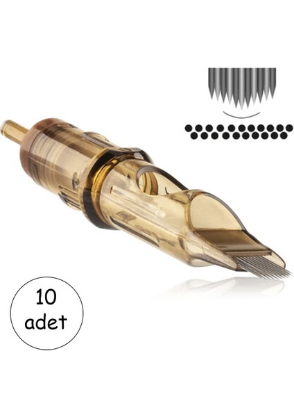 Kartuş Dövme Iğnesi 23RM 10’lu Set – Dolgu ve Gölge Magnum Iğnesi #1223RM Cartridge Tattoo Needle