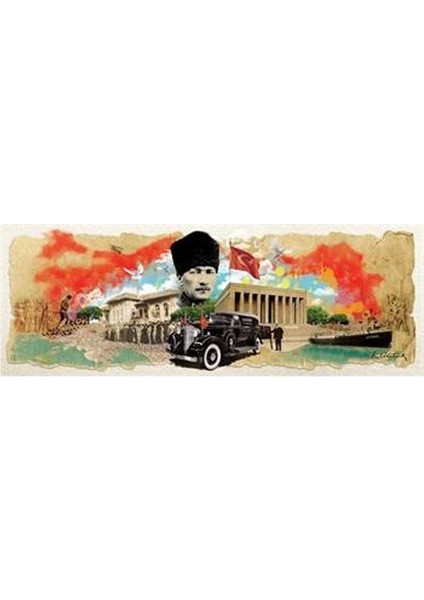 4476 Art Puzzle Atatürk Kolajı 1000 Parça Panorama Puzzle Kız Erkek Çocuk Oyuncak Eğitici Oyuncaklar
