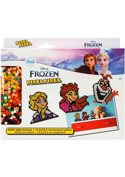 3in1 Disney Frozen Pixel Pixel Boncuk Aktivite ve Oyuncak Seti S00005168 Kız Erkek Çocuk Oyuncak Eği
