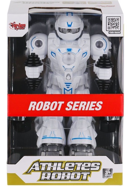 DF-6026 Işıklı ve Müzikli Hareketli Atletik Sporcu Robot -Vardem Oyuncak Kız Erkek Çocuk Oyuncak Eği