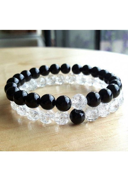 2'li Taşlı Inci Kadın Parlak Bileklik Seti