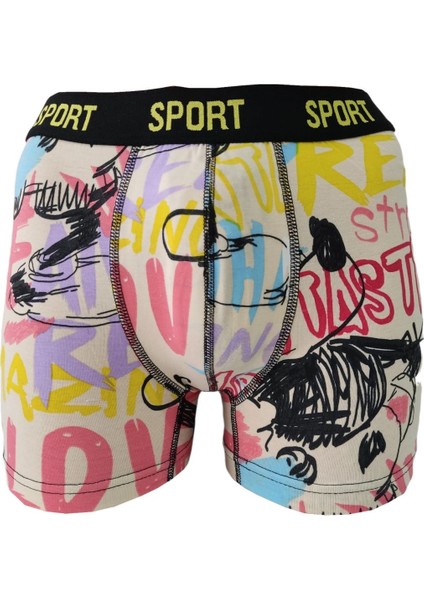 Erkek Desenli 5'li Premium Kutu Penye Pamuklu Likralı Boxer modelleri