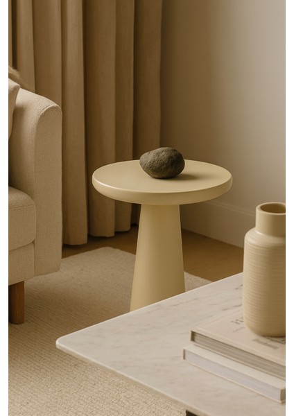 Doğal Masif Ahşap Krem Renk Mantar Sehpa – Tekli Yan Sehpa Modeli fiyatları