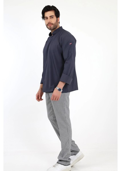 Erkek Likralı Aşçı Ceket - 6417 Füme fırsatları