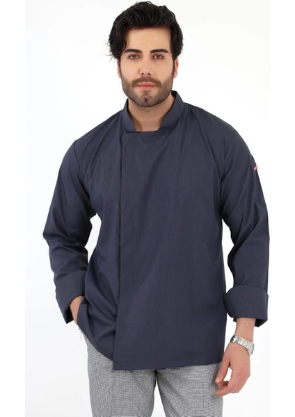 Erkek Likralı Aşçı Ceket - 6417 Füme indirimleri