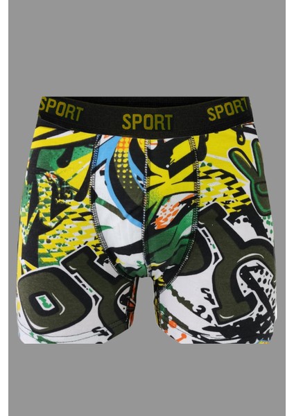 Erkek Desenli Premium Penye Pamuklu Likralı Boxer - 10'lu Set indirimleri