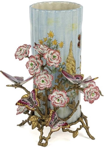 Pembe Buket Yeşil Vazo 27X33CM