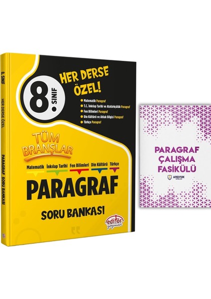 8. Sınıf Tüm Branşlar Paragraf Soru Bankası
