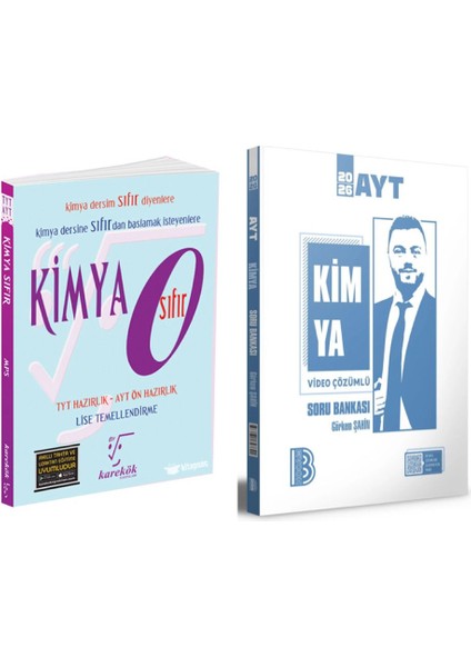 Sıfır Kimya ve Benim Hocam Yayınları 2026 AYT Kimya Tamamı Video Çözümlü Soru Bankası