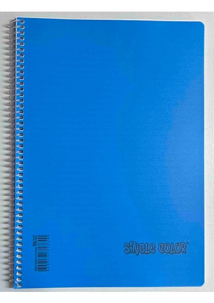 Sıngle Color A4 96 Yaprak Çizgili Pp Kapak Spiralli Defter Mavi
