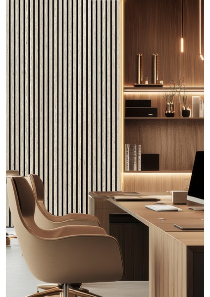 Mdf Ahşap Akustik Duvar Paneli 100X275 cm - Traverten(Pvc) fiyatları