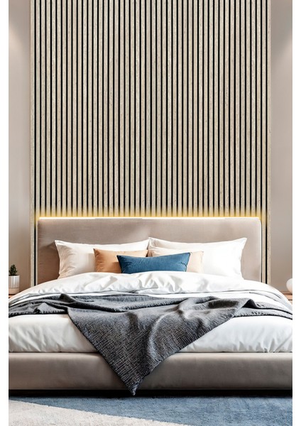 Mdf Ahşap Akustik Duvar Paneli 100X275 cm - Traverten(Pvc) modelleri
