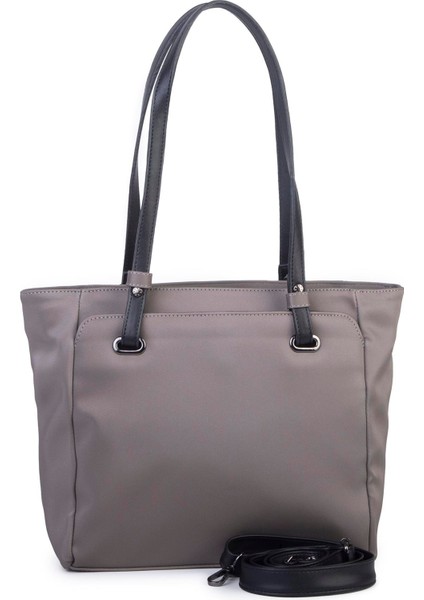 Kadın Büyük Boy Omuz Çantası Gri Siyah Buzzy fiyatları