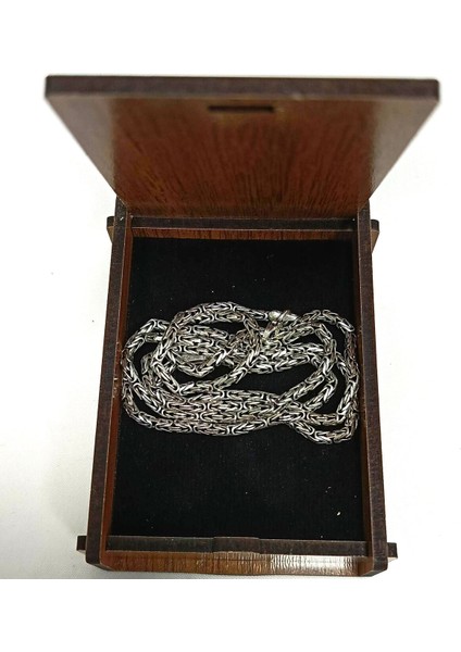 925 Ayar Gümüş Kral Zincir Kolye 2,5 mm 55 cm fırsatları
