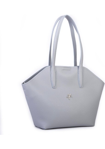 Kadın Büyük Boy Omuz Çantası Çapraz Askılı Gri Lopez