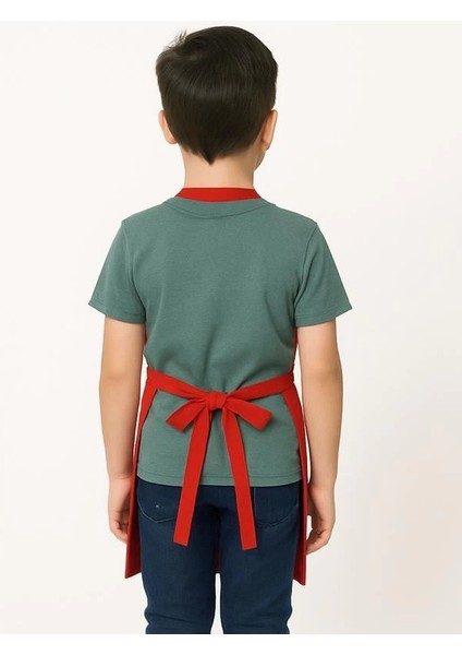 Kırmızı Askılı Çocuk Önlük 2 No fiyatları